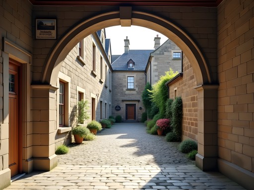 Historic Tweeddale Court off Edinburgh's Royal Mile with literary connections