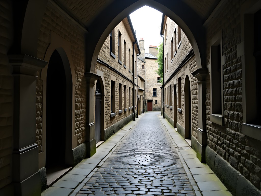 Historic Bakehouse Close off Edinburgh's Royal Mile with authentic 17th century architecture