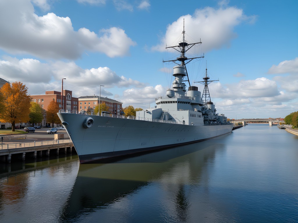 LST 325 World War II ship docked at Evansville's Ohio River waterfront