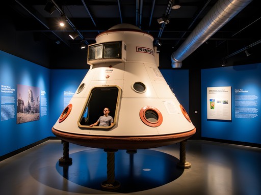 Apollo 12 Command Module exhibit at Virginia Air & Space Science Center