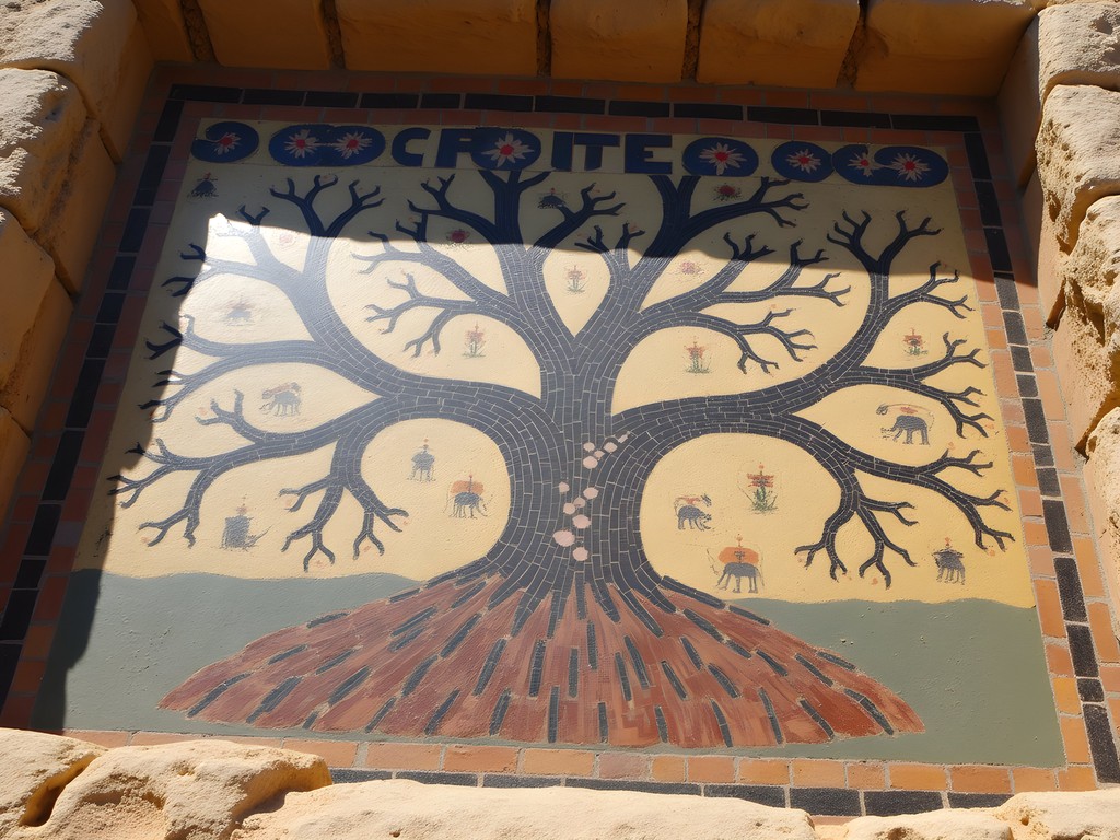 Tree of Life mosaic at Hisham's Palace in Jericho