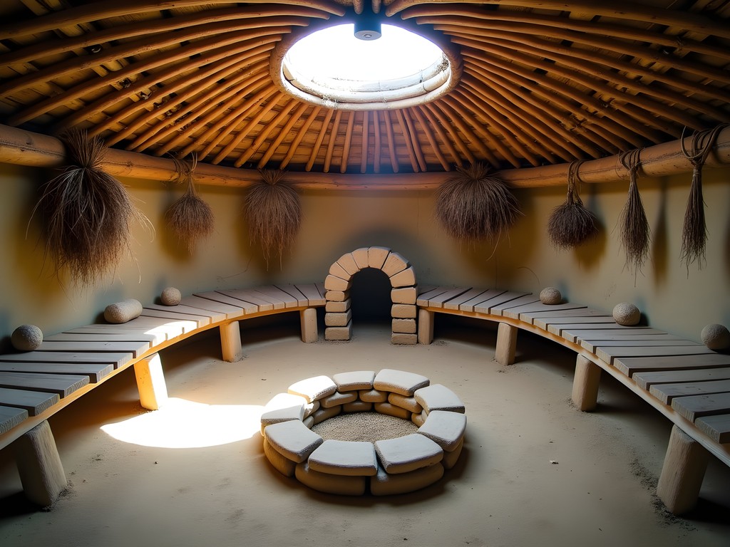 Reconstructed earthlodge at On-A-Slant Village