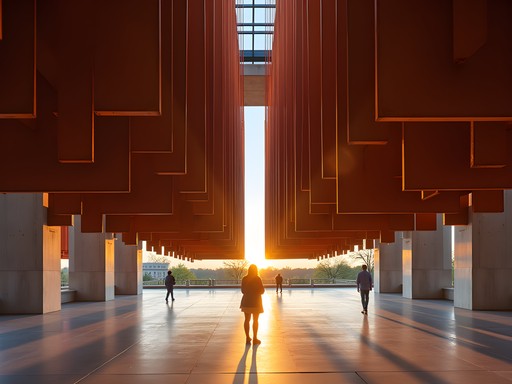 Suspended columns at the National Memorial for Peace and Justice in Montgomery