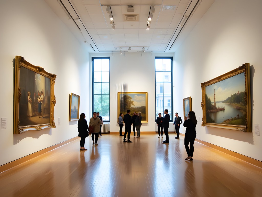 Light-filled gallery at New Britain Museum of American Art