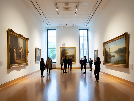Light-filled gallery at New Britain Museum of American Art