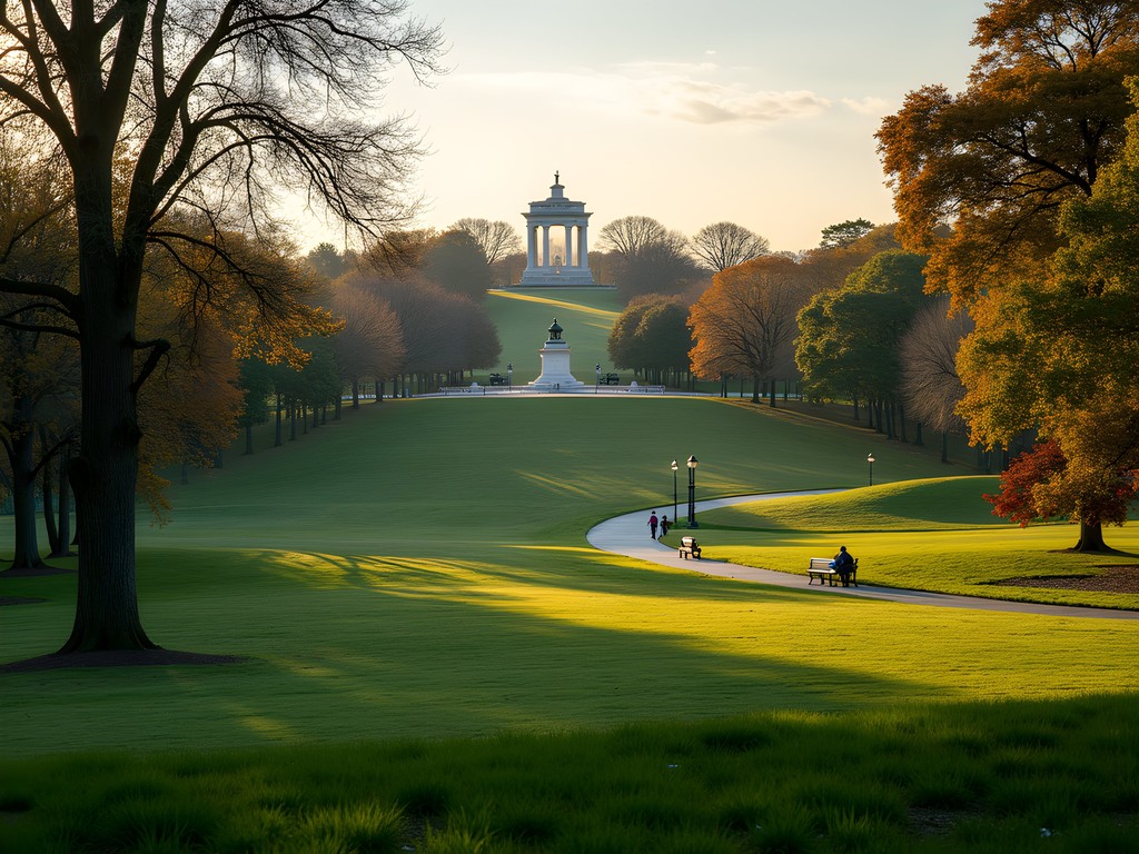 Frederick Law Olmsted designed landscape at Walnut Hill Park