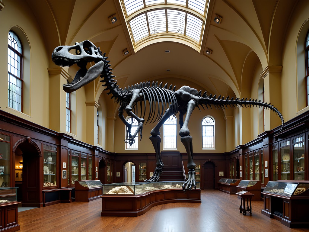 Great Hall of Dinosaurs at Yale Peabody Museum of Natural History