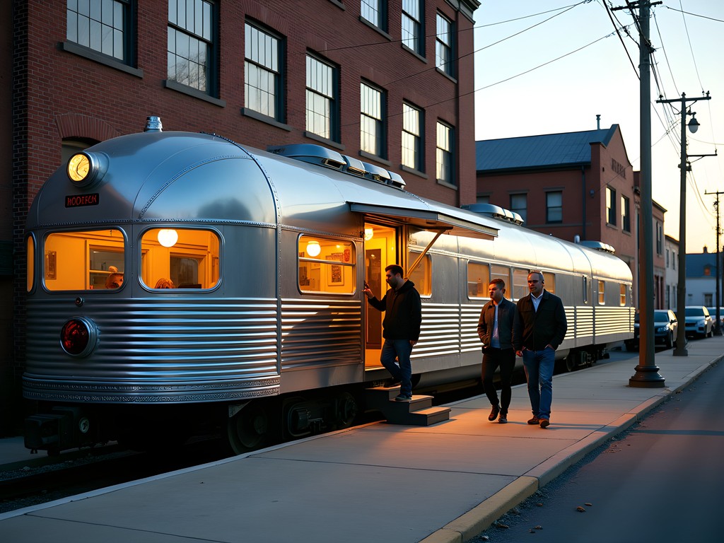 Historic Sterling Streamliner dining car housing the Modern Diner in Pawtucket