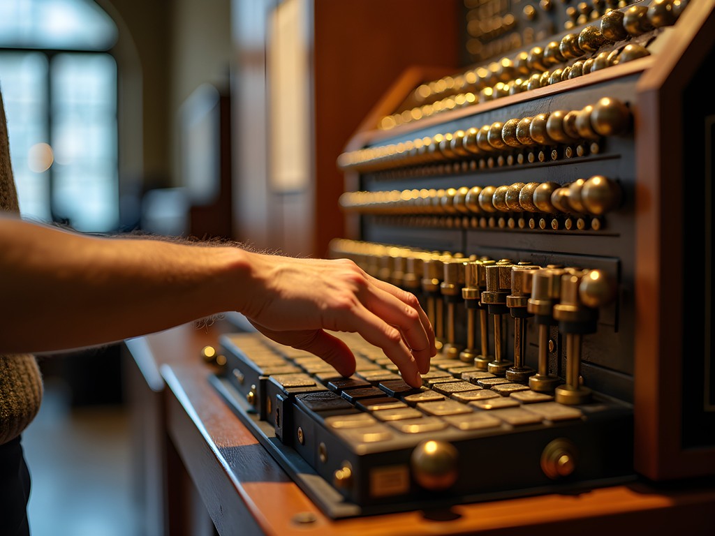 Interactive Enigma machine exhibit at Poznan's Cipher Center