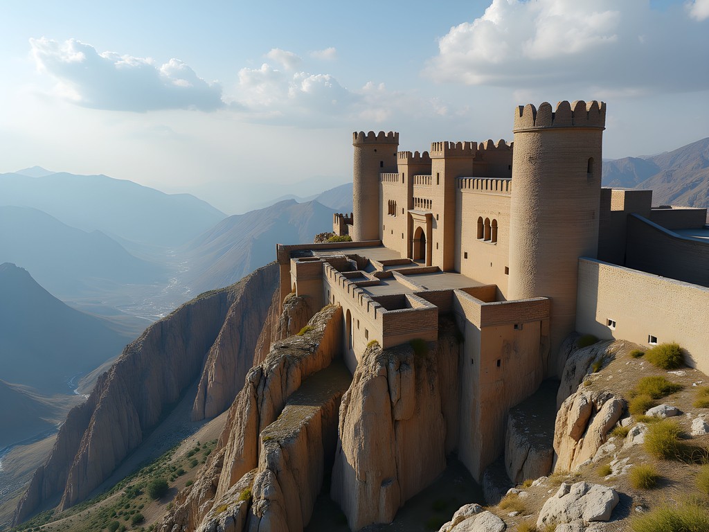 Panoramic view of Kalat Fort perched on mountain ridge in Balochistan