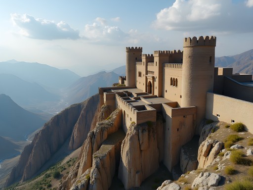 Panoramic view of Kalat Fort perched on mountain ridge in Balochistan