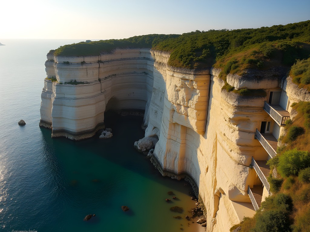Dramatic granite cliffs of Helligdomsklipperne on Bornholm's northern coast