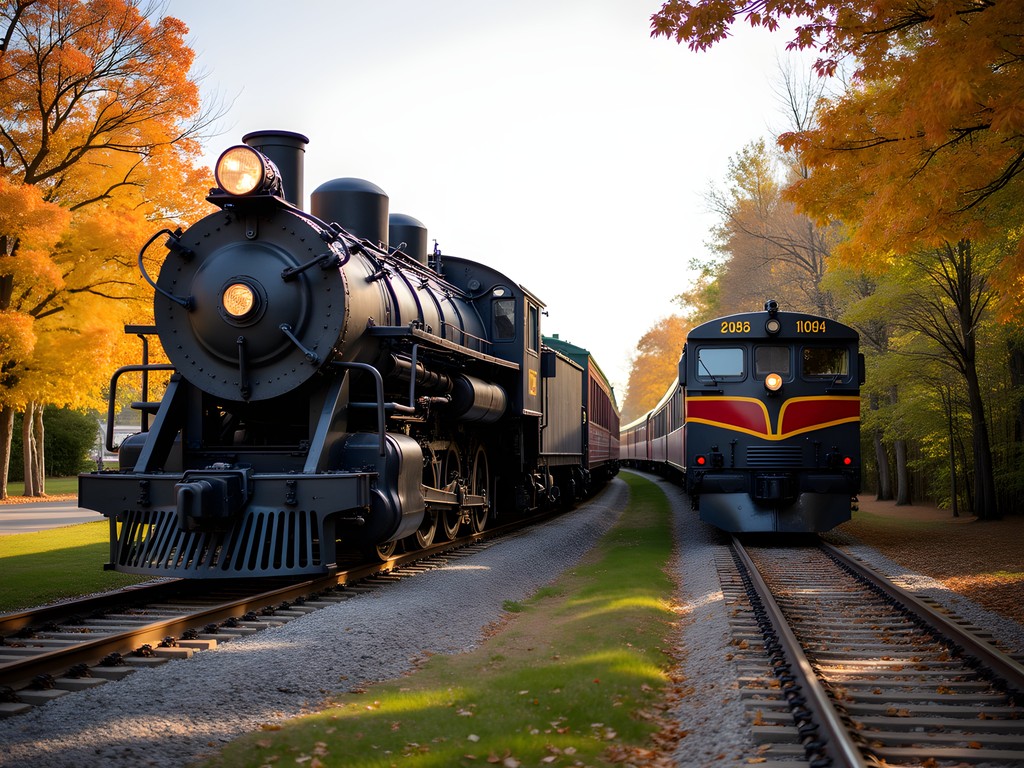 Historic railcars at the L&N Depot in Bowling Green, Kentucky