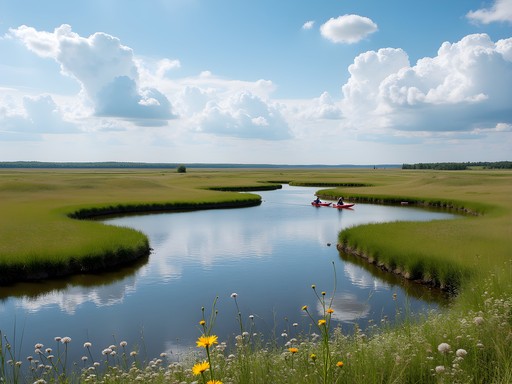 Kayaking on ponds at Dakota Nature Park in Brookings