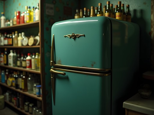 Vintage refrigerator door entrance to a hidden speakeasy in San Antonio neighborhood