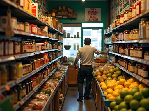 Local Cuban market in Hialeah with fresh produce and authentic ingredients