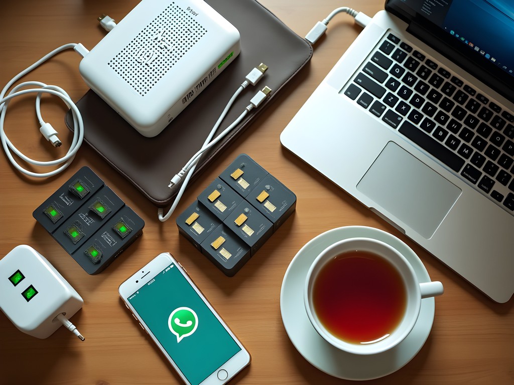 Business traveler's digital security setup for working in Lagos