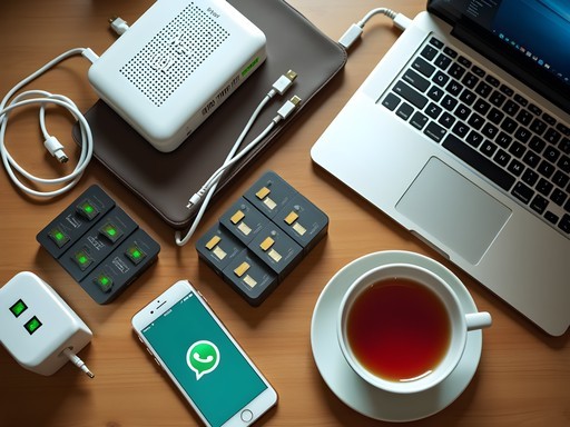 Business traveler's digital security setup for working in Lagos