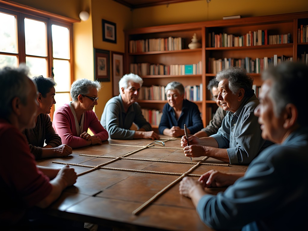 Community knowledge exchange session at Biblioteca Pública Municipal in Lambaré