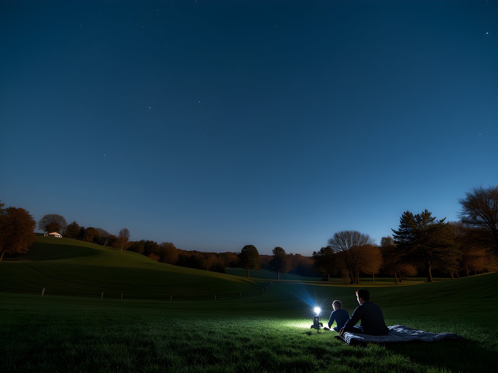 Starry night sky over Kill Creek Park in Lenexa, Kansas