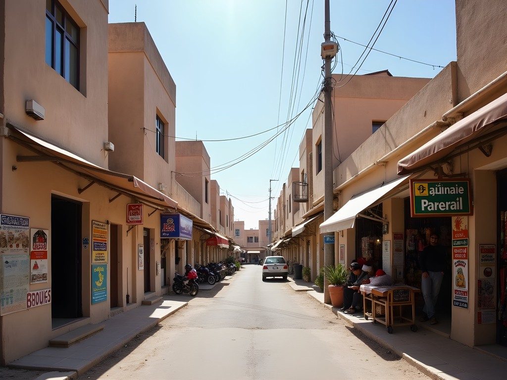 Authentic street scene in Quba district of Medina