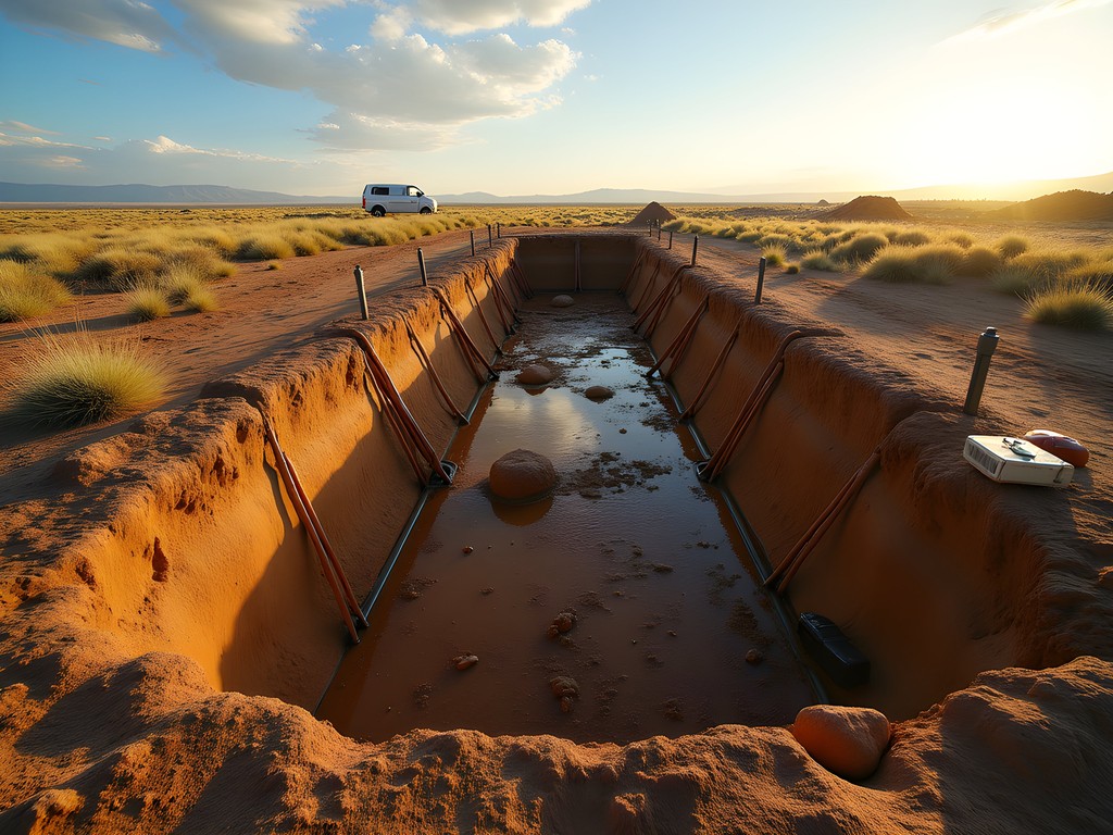 Archaeological excavation at Blackwater Draw near Roswell, New Mexico