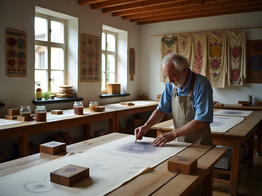 Traditional textile printing workshop in Salzburg's Nonntal district