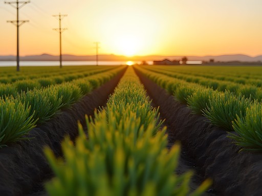 Agricultural tour of asparagus fields in the Sacramento-San Joaquin Delta near Stockton