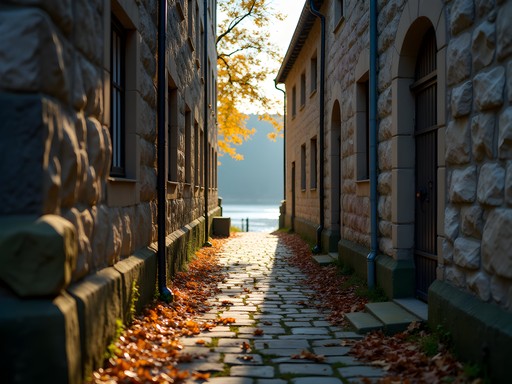 Hidden pathway connecting Tartu's Cathedral Hill to the riverside
