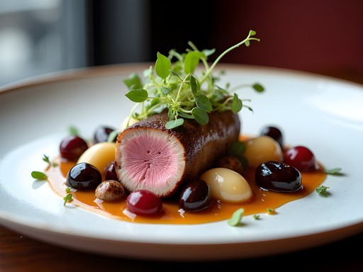 Elegant plated dish at The Artist Restaurant in Bucharest
