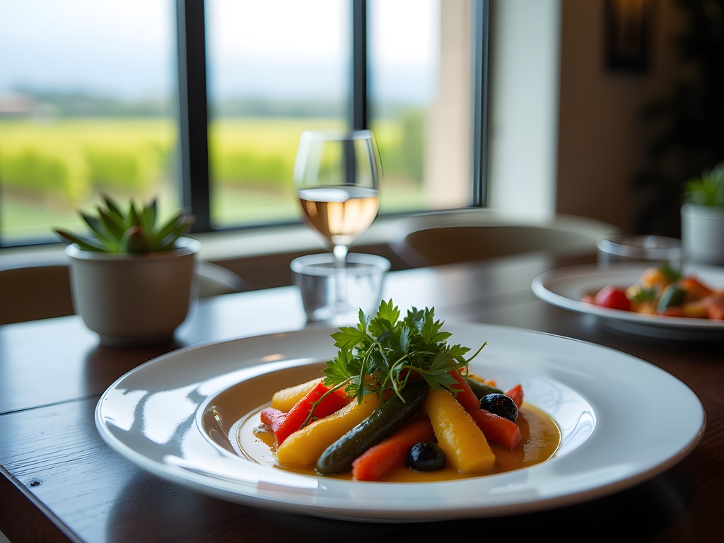 Farm-to-table dining experience at Babel Restaurant surrounded by heritage gardens at Babylonstoren