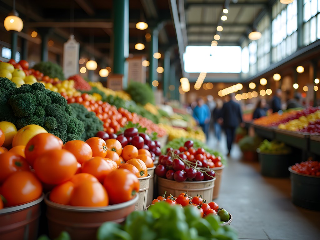 Fresh local produce and flowers at historic Findlay Market in Cincinnati