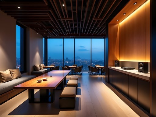 Tea Bass venue in Daegu combining traditional Korean tea service with ambient electronic music in sophisticated setting