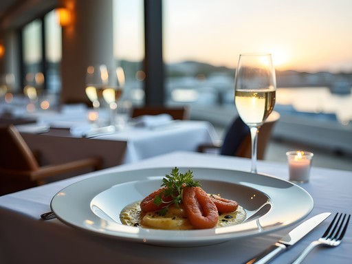 Elegant waterfront dining at Marcus' restaurant in Hamilton, Bermuda