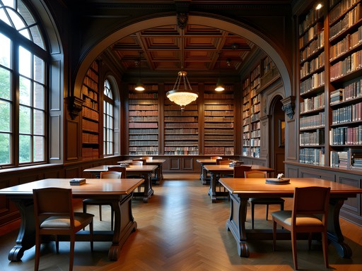 Bienenstock Furniture Library in High Point showing extensive collection of rare furniture design books