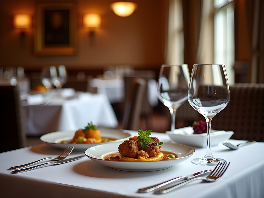 Elegant fine dining restaurant in High Point with sophisticated interior and gourmet presentation