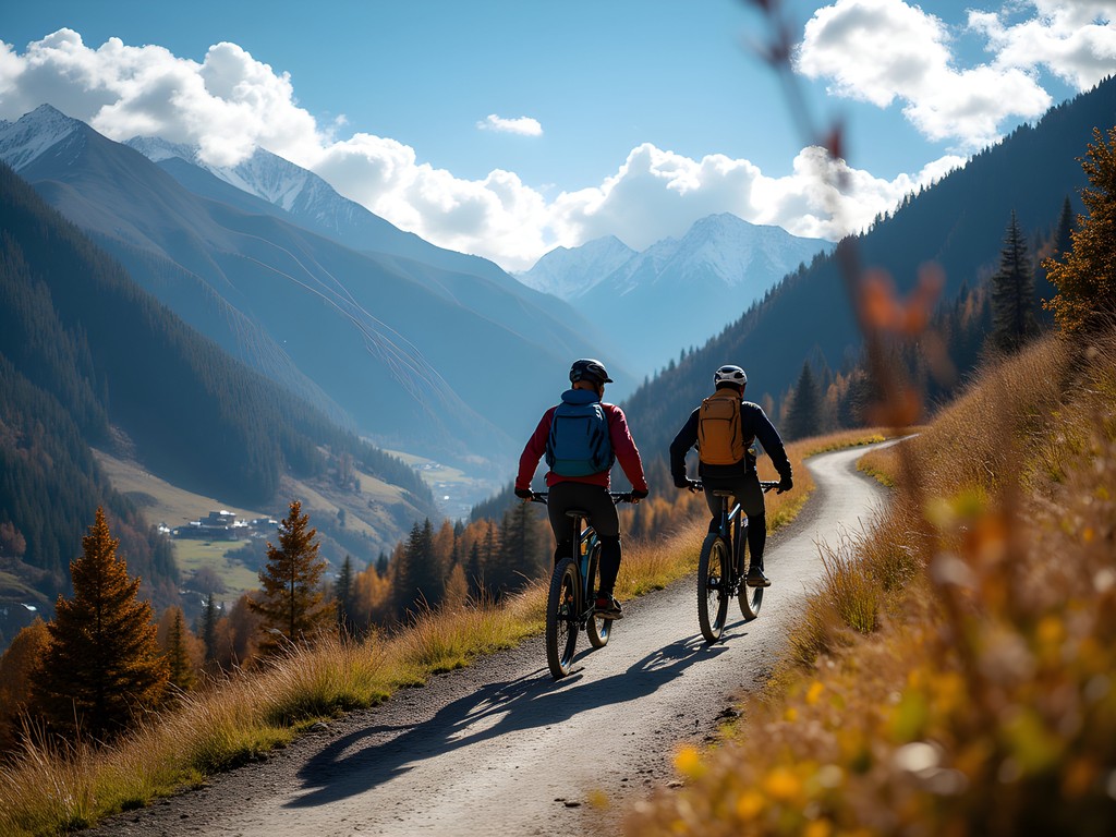 Luxury mountain biking experience between ancient monasteries in Jakar Valley, Bhutan