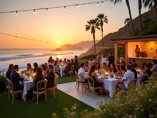 Exclusive conservation event in Malibu with ocean views and celebrity participants