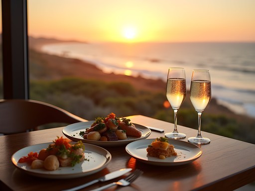 Exclusive oceanfront table at Nobu Malibu during sunset with Pacific Ocean views