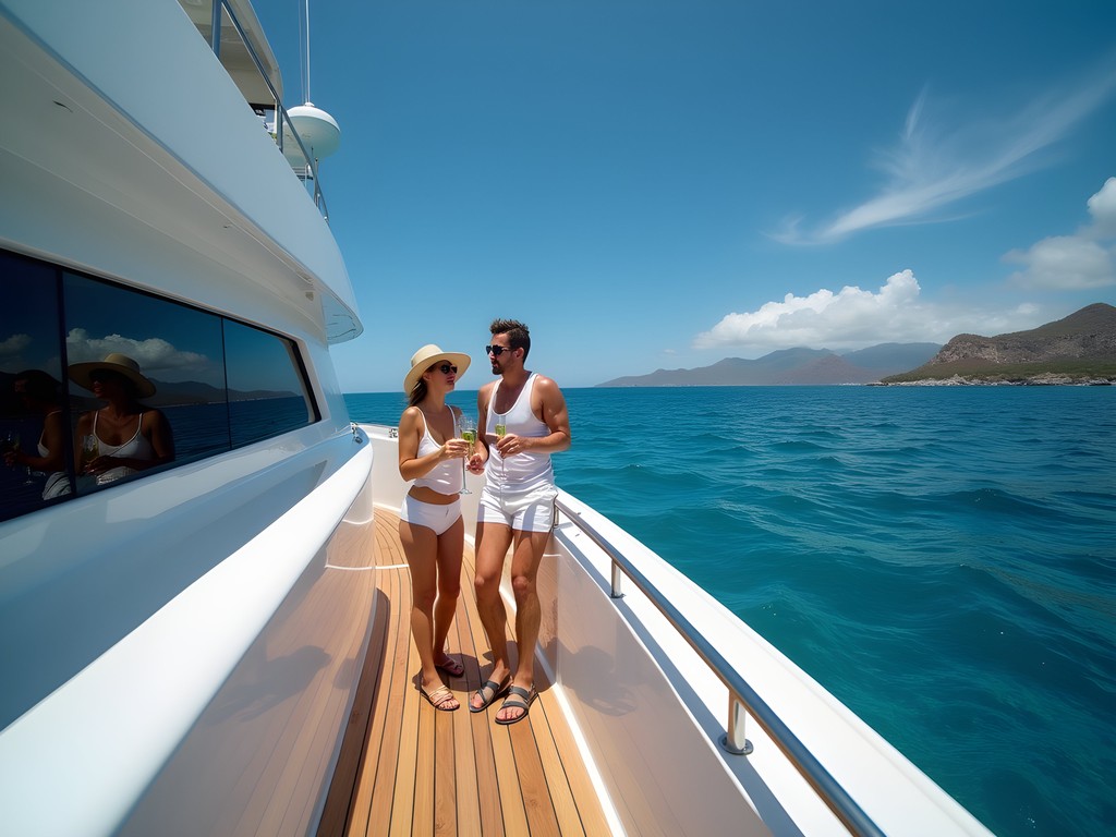 Luxury yacht charter experience off the coast of Manta, Ecuador