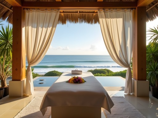 Luxury oceanfront spa treatment at exclusive Manta Ecuador resort