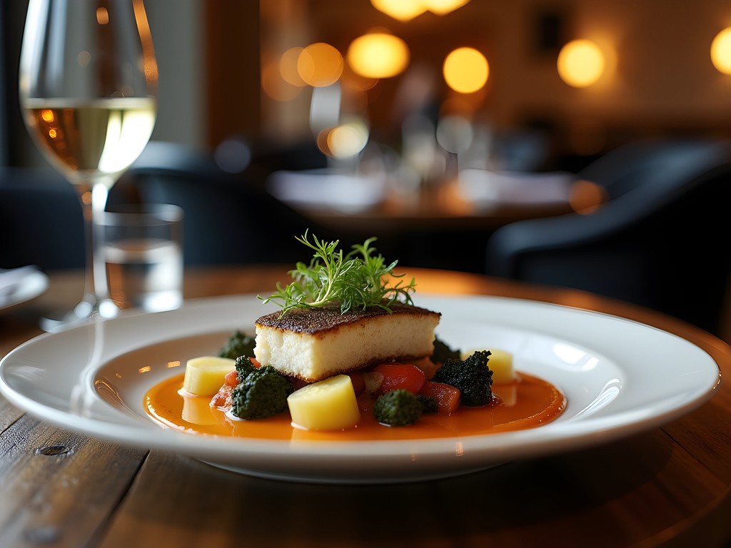 Elegantly plated dish at upscale Springfield Illinois restaurant