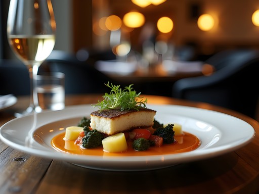 Elegantly plated dish at upscale Springfield Illinois restaurant