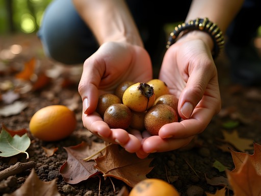 Foraging for autumn edibles in the Watchung Mountains