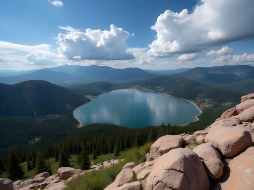 View of Horsetooth Reservoir from Arthur's Rock summit in Lory State Park