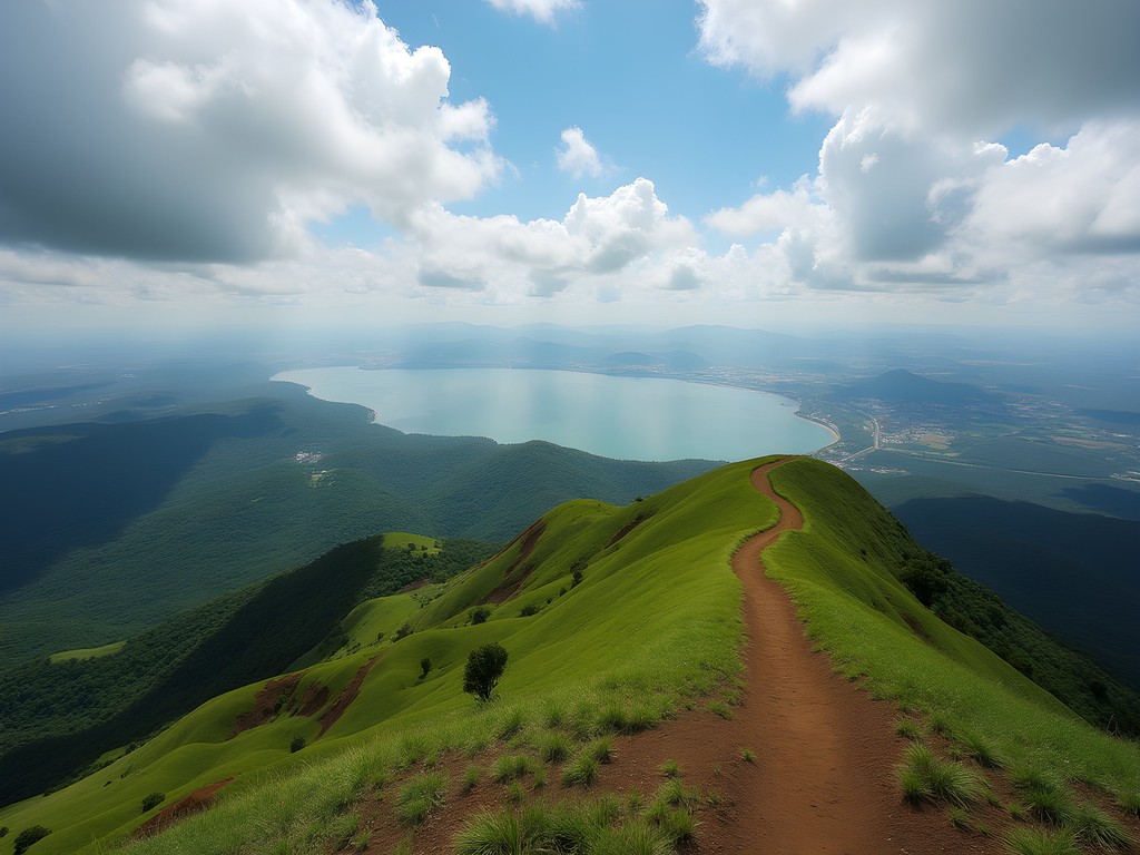 Panoramic view from God's Window viewpoint in Gembe Hills showing Lake Victoria and distant mountains