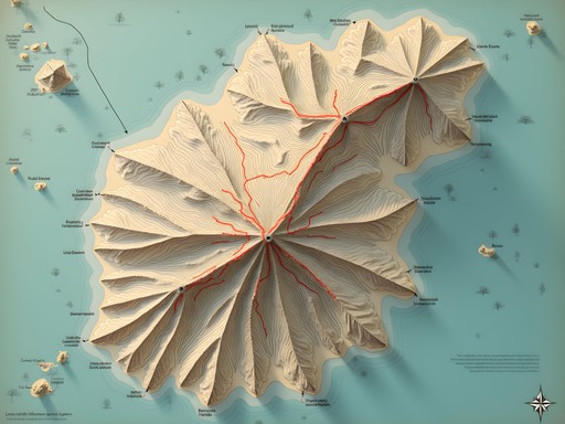 Topographical map showing the Northern Trail route up Mount Humboldt