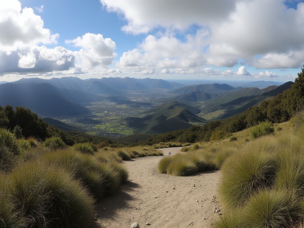 Scenic view from Sledge Track in Ruahine Range near Palmerston North