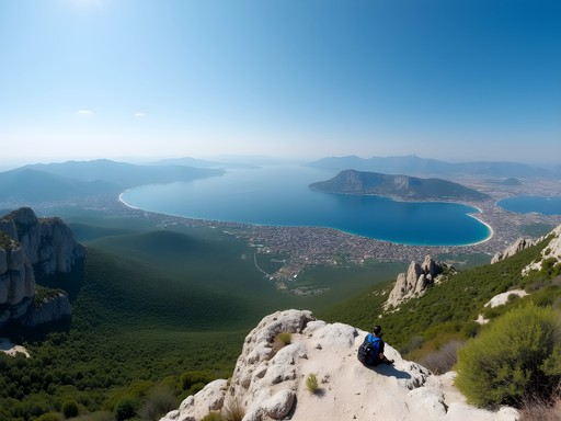 360-degree view from Mount Karafiltzanaka summit in Skiathos