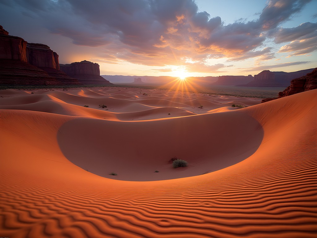 Sunrise over the Petrified Dunes in Snow Canyon State Park, St. George